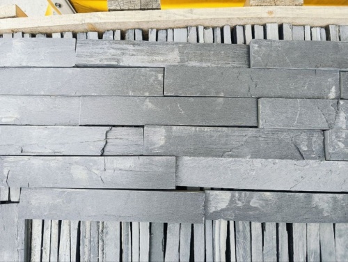 Плитка чёрная из натурального камня фасадная 30 см * 5 см, толщина 7 мм -30 мм купить в Туринске