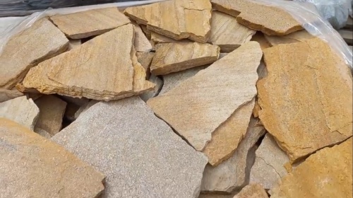 Плитняк златолит жёлтый для цоколя купить в Туринске