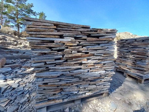 Плитняк златолит серебристый для фасада купить в Туринске