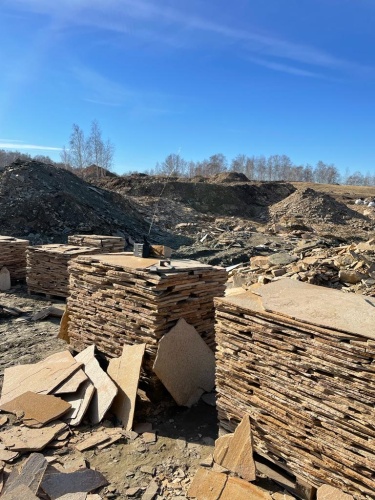 Плитняк златолит жёлтый золотистый для фасада 1,5-3см купить в Туринске